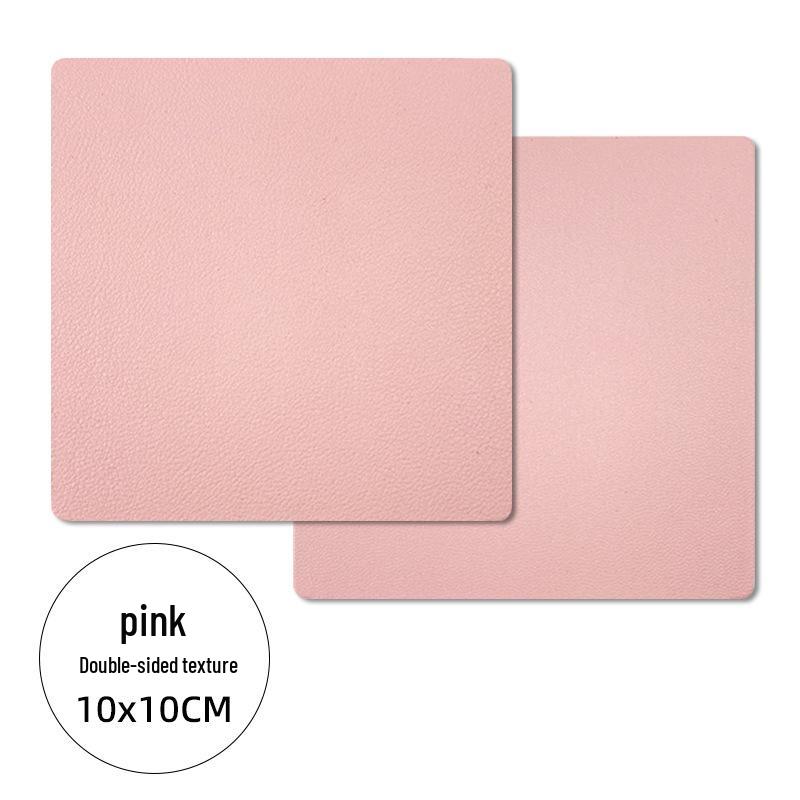 Cross-Border Double-Sided PU Leather Waterproof Non-Slip Coasters - Customizable Corporate Logo Insulation Pads