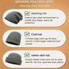 Luxury Cashmere Wool Beanie Hat - Unisex Winter for & Women, Soft Warm Roll-Over Brim, Casual & Costume Wear,Durable Fiber