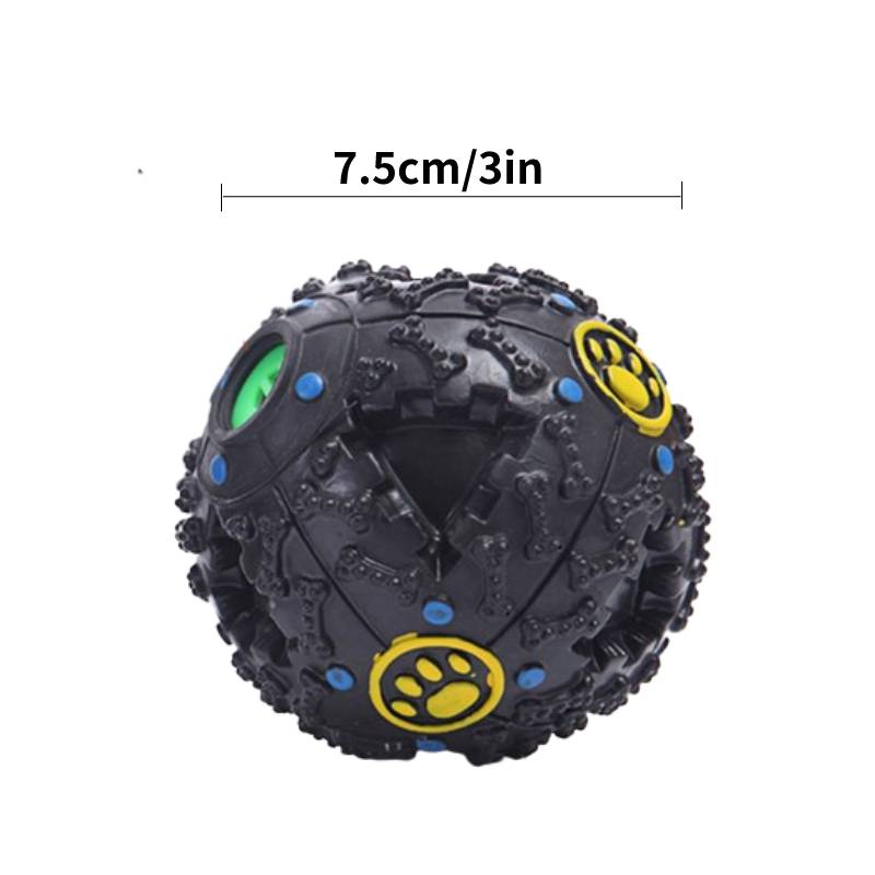 Dog Cat Pet Giggle Ball Tough Treat Sound Activity Training Squeaky Chew Fun Toy