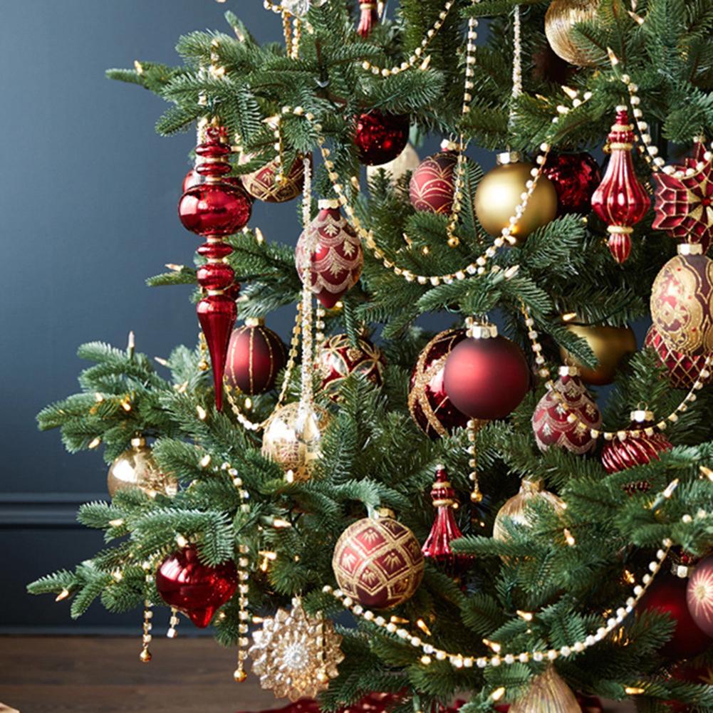 

Elegant Christmas Tree Decoration Kit Featuring 4ft Pearl Garland and Pearl Icicle Ornaments with Rhinestone Detailing China Mainland