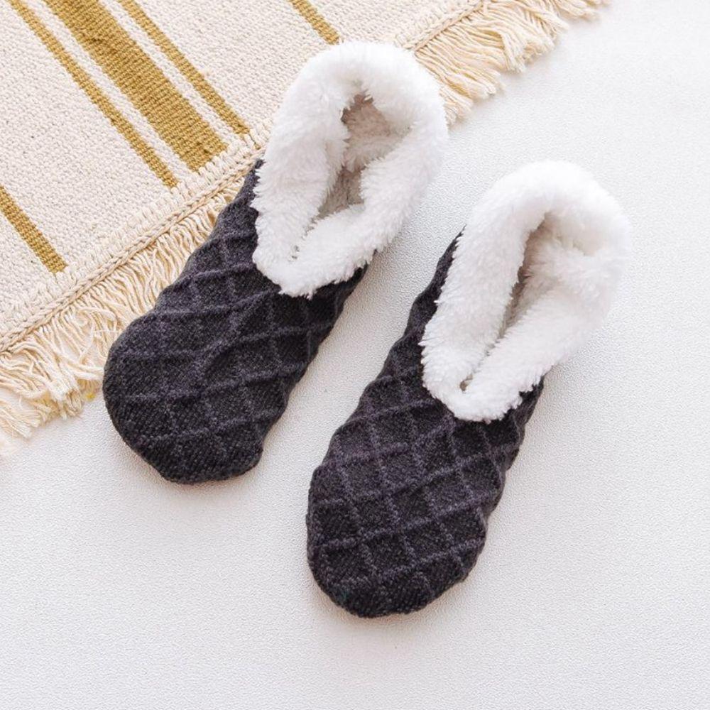 Indoor Socks Plush Solid Color Floor Socks Female Hosiery Winter Floor Shoes Coral Fleece Socks