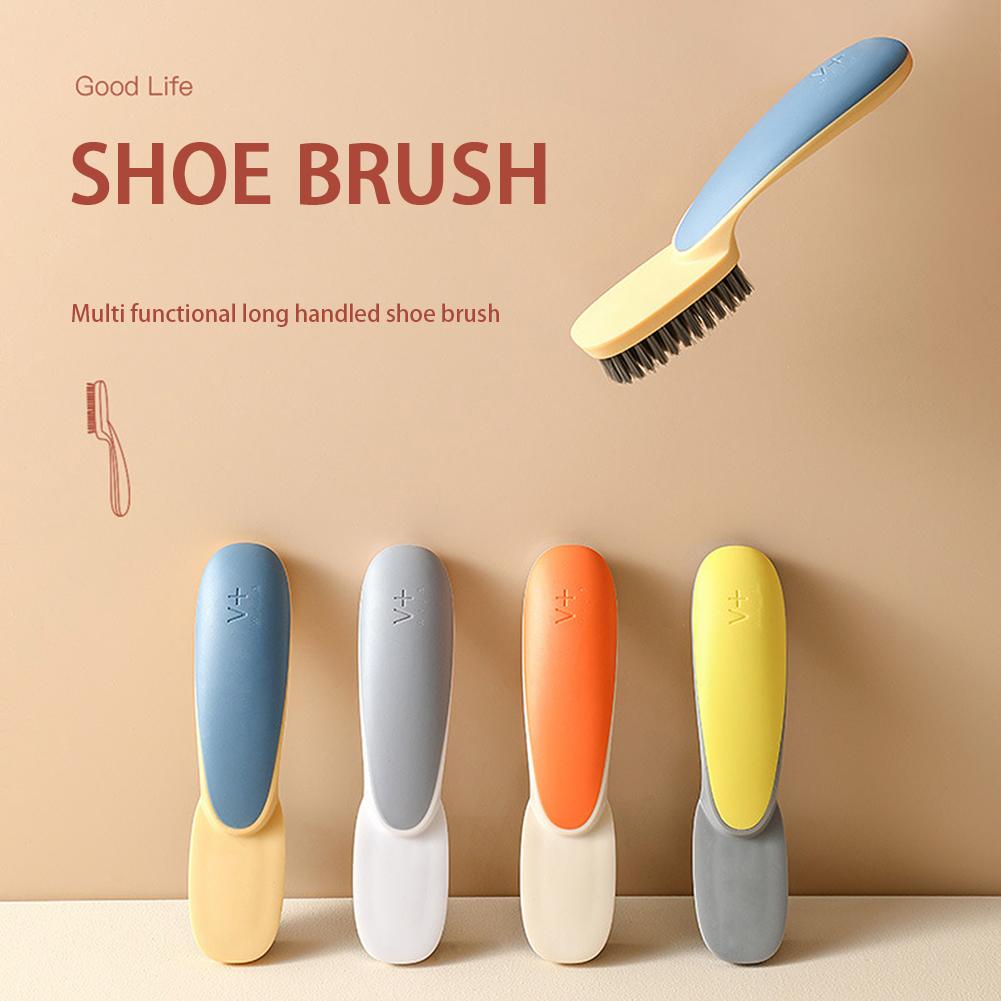 Laundry Stain Wear Resistant Washing Brush Shoe Brush Soft Bristle Cleaning Shoes Scrubber Long Handle Household Cleaning Tool