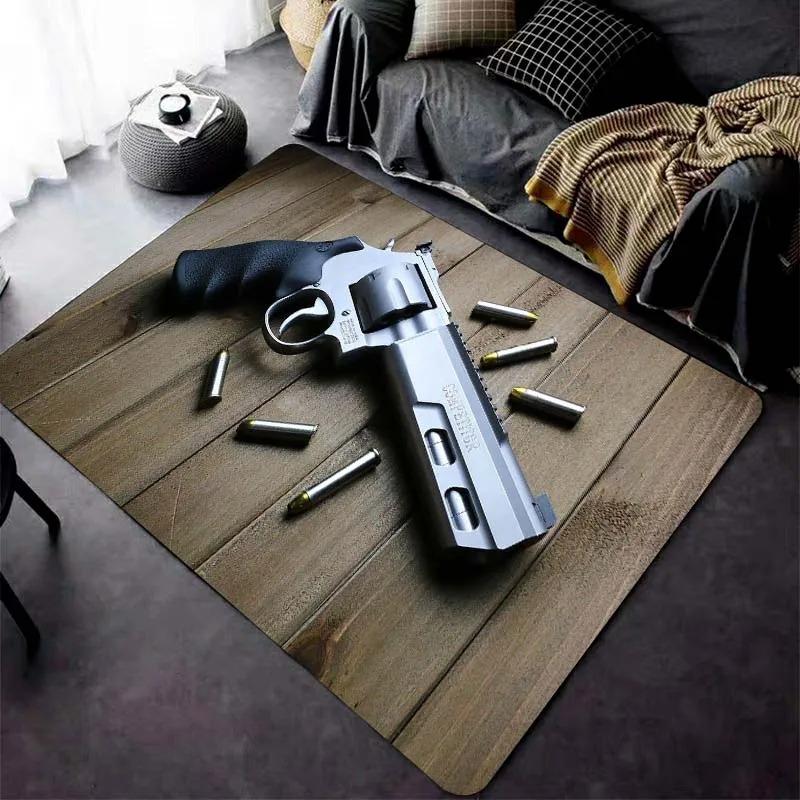 Cartoon Pistol Carpet for Living Room Children 's Bedroom  Decor Floor Mat Non-slip Kid Play Crawl Soft Rug Bathroom Door Mats