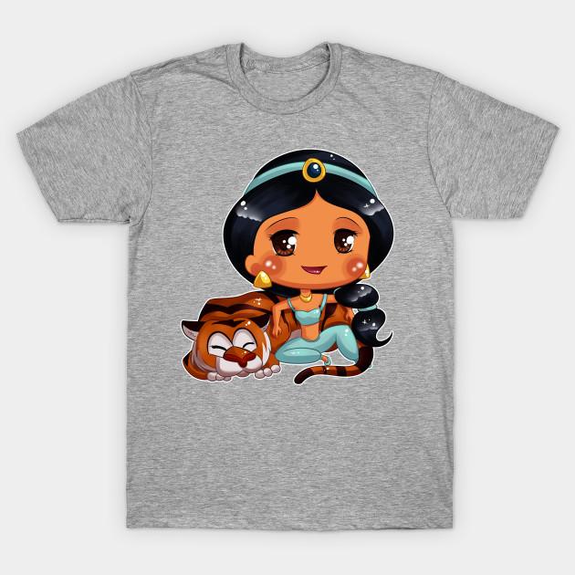 Unisex Fashion TShirt Chibi Jasmine And Rajah Print TShirt Plus Size XS ...