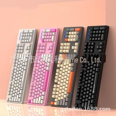 Shibadu K600 Wired USB Keyboard - Three-Color Portable Office, Business, and Gaming Keyboard for Girls