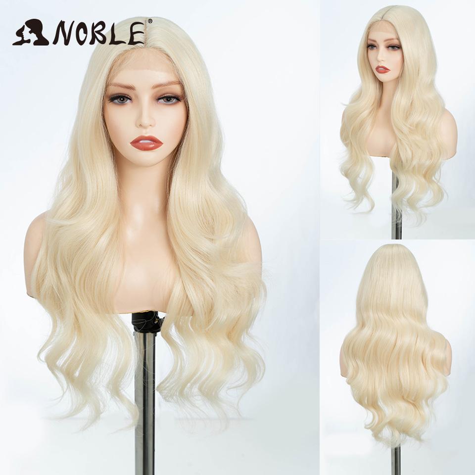 Noble Synthetic Lace Front Wig 28“ Highlight Honey Brown Body Wave Wig Cosplay Wigs For Women Wig Lace Front Wig Synthetic