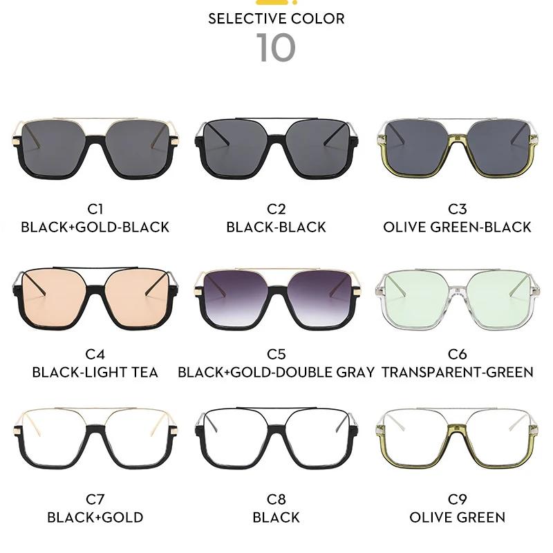 Retro Double Bridges Men Metal Frame Sunglasses Fashion Women Outdoor Brand Design Shades Sun Glasses UV400