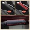 Mobidea Carbon Fiber Style Car Handbrake Cover PU Leather Anti-Skid Universal Auto Parking Brake Protector Sleeve