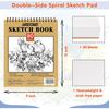 FIXSMITH 9X12 Sketch Book 160 Sheets 68 lb 100gsm 2 Pack Sketchbooks Top Spiral Bound Artist Sketch Pad Acid Free Drawing Pad I