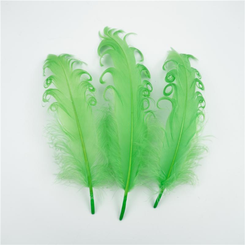 20Pcs Colored Spiral Goose Feathers for Crafts 12-18cm Dream Catcher Feather Artificial Decoration DIY Wedding Party Accessories