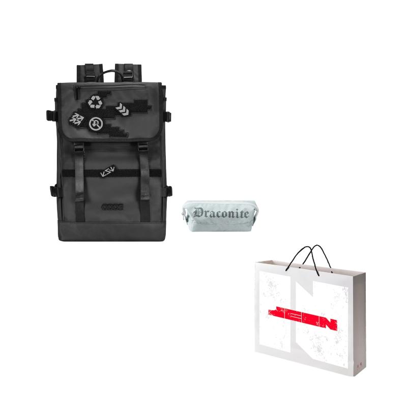 COEXISTENCE Polyester Backpack Unisex Black 31240