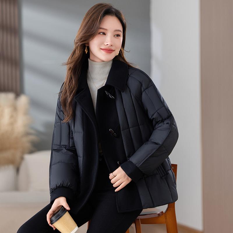 

Mother s Down Cotton-padded Jacket Winter Short Women s Padded Cotton-padded Coat New Cotton-padded Jacket for Middle-aged and Elderly People 4XL