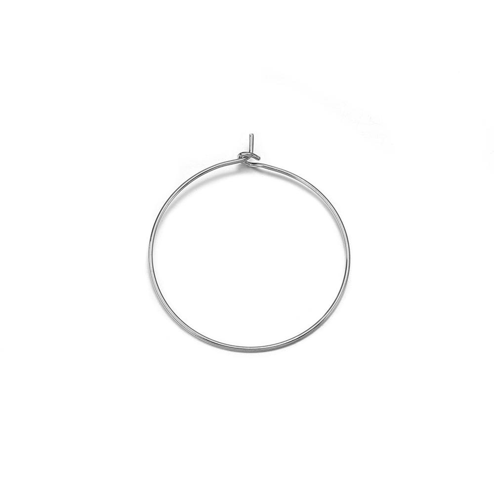 50pcs/lot Big Hoops Circle Earrings Gold Color  Round Earring Wire Circle for DIY Dangle Drop Earring Jewelry Making Accessories