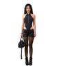 Hilda Moto Zip-Up Bodysuit [Black]