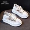 Thick-soled Leather Hollow Board Shoes, New Summer Products Increase In Height, Small Mesh Breathable Sports and Leisure Sandals