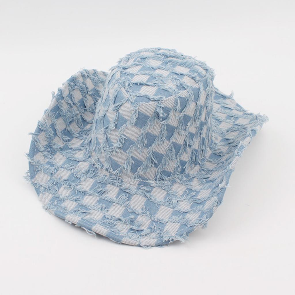 Distressed Sun Hat with Wide Brims Antique Western Theme Hat For Summer Outdoor Beach Travel Men Women Unisex Headwear