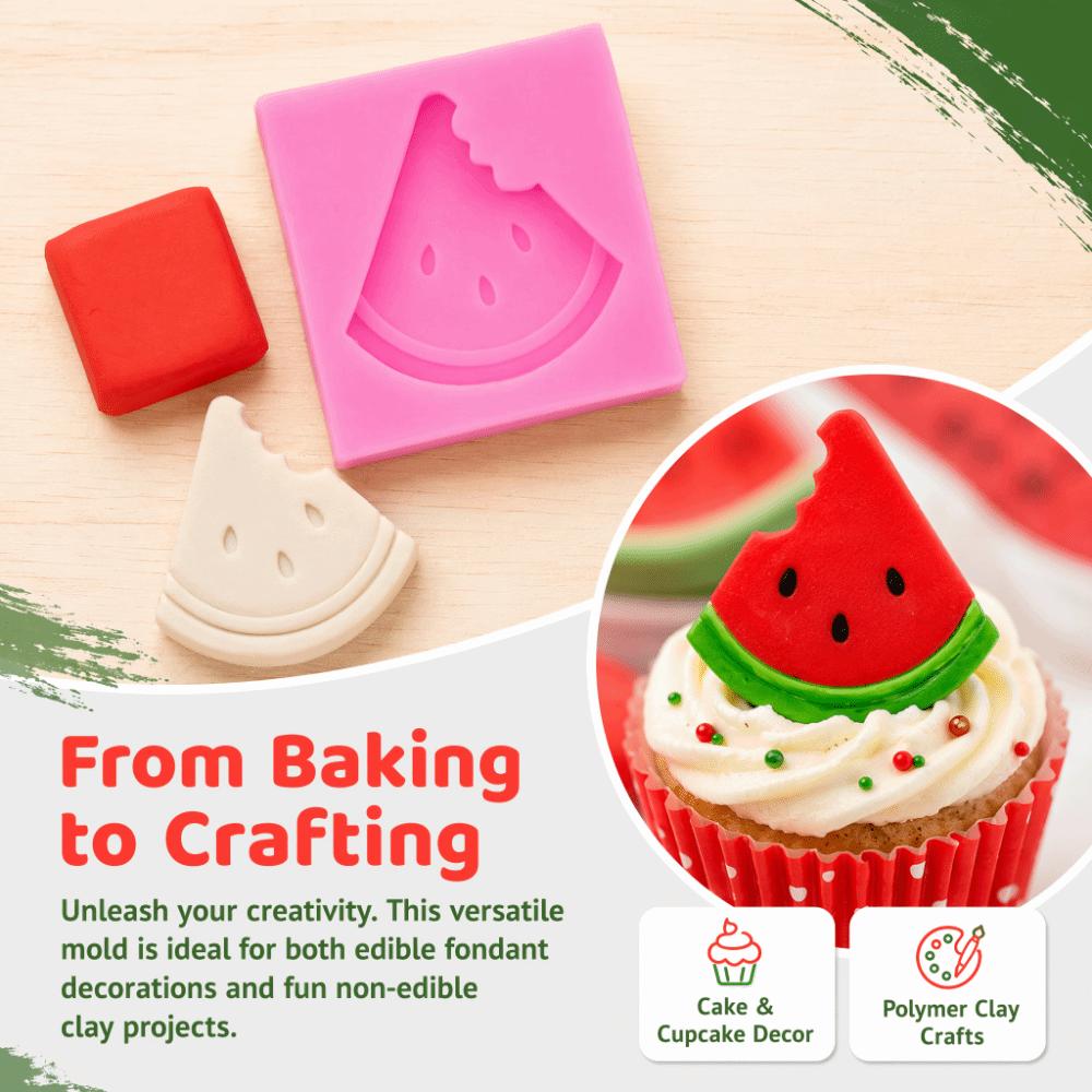 Washable Silicone Mould Watermelon Slice Fruit Silicone Mold Dessert Mould  Fondant Cake Decorating