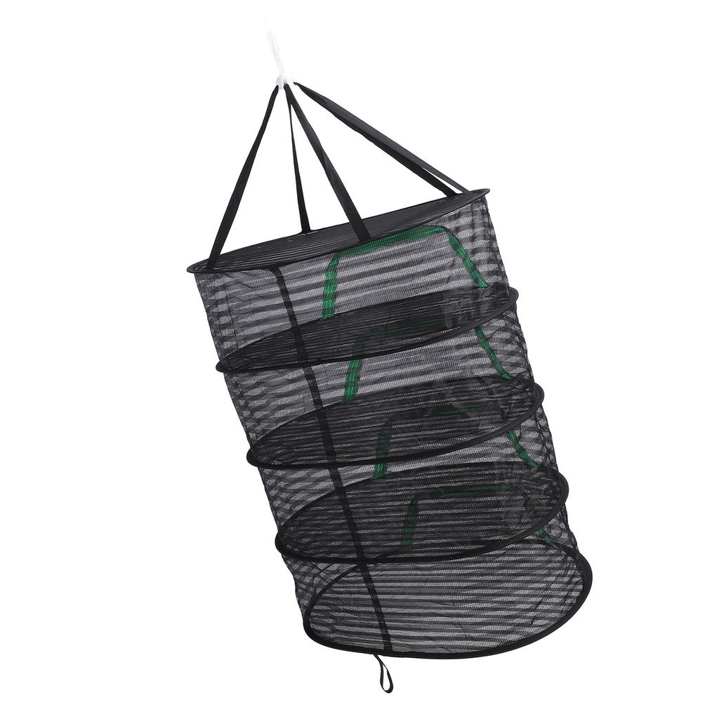 Hanging Drying Mesh Breathable Polyester Foldable Multi Layer Versatile Drying Rack with Zipper for Fish Vegetable Fruits Petal