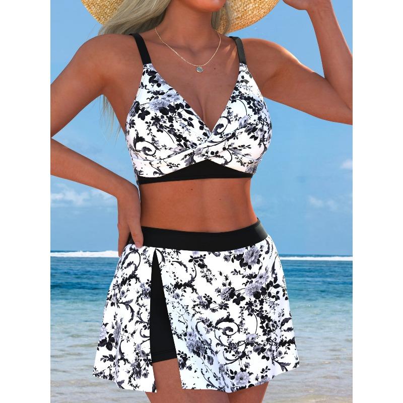 

Overseas warehouse new women s V-neck split swimsuit sexy tight bikini swimsuit women S