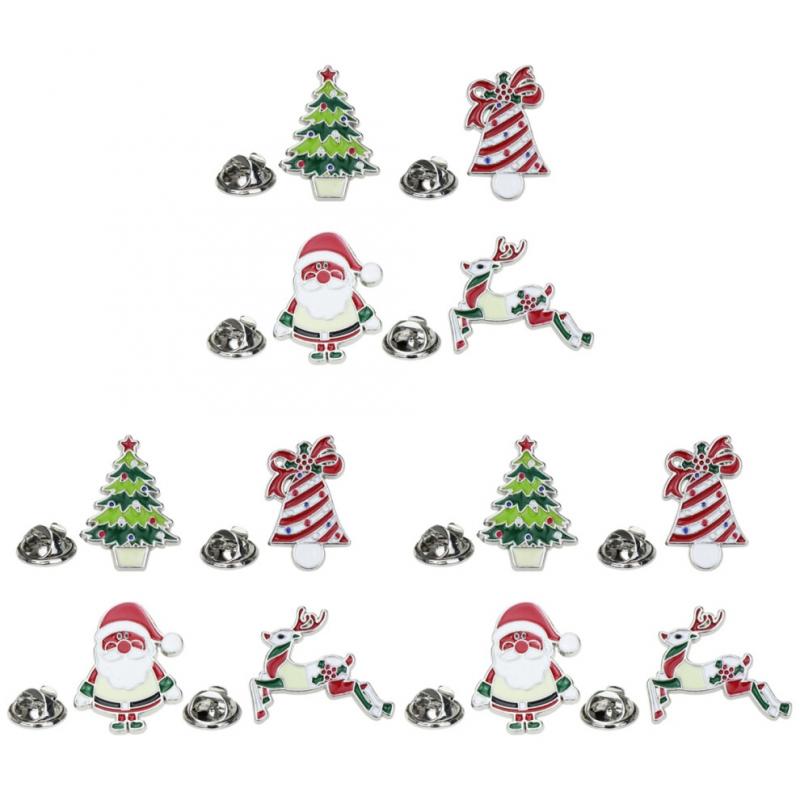 12-piece decorative brooch set, Christmas decoration pins