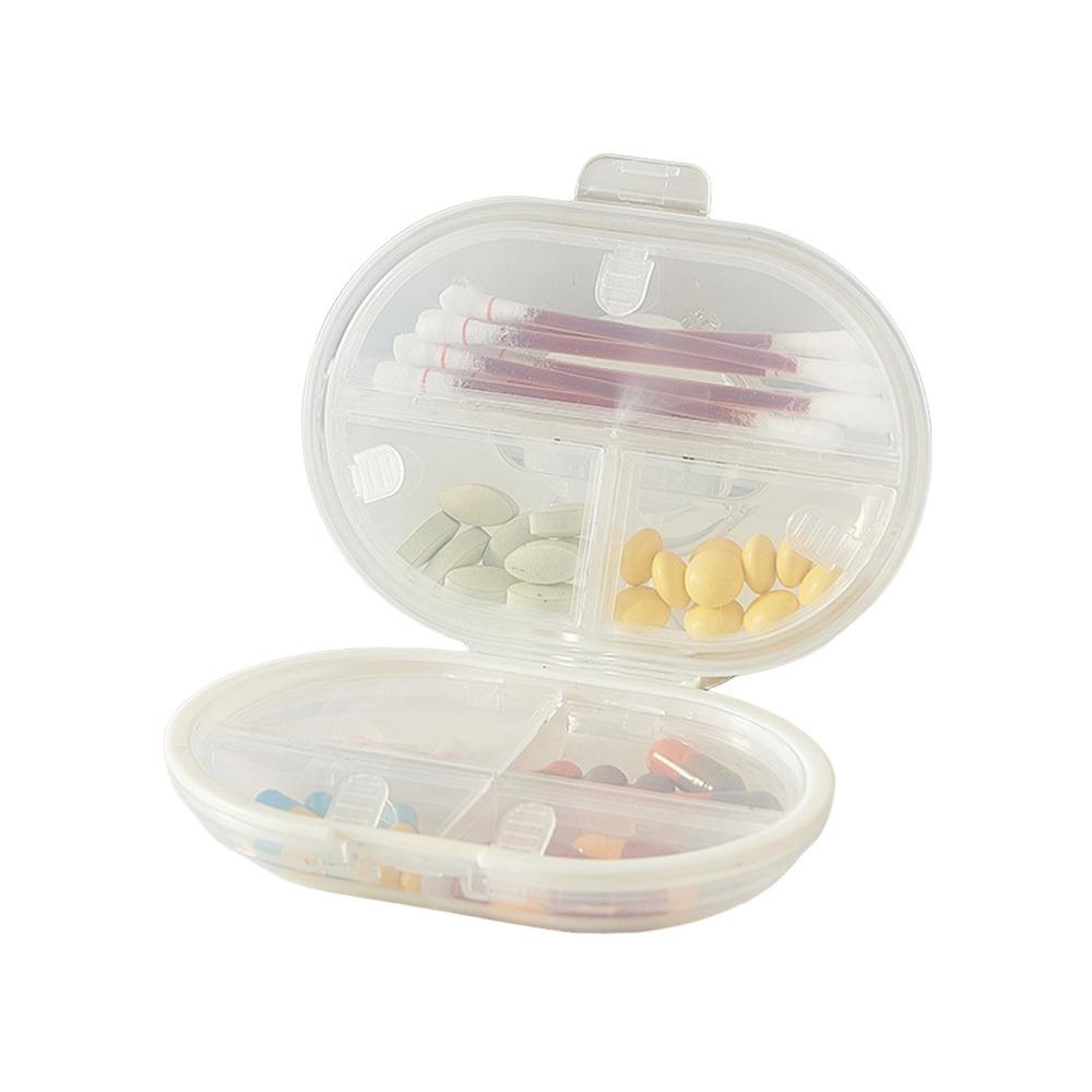 

Transparent Seven Days Pill Box 7 Grids Moisture-Proof Pill Organizer Sealed with Lid Weekly Travel Pill Cases for Home&Travel білий