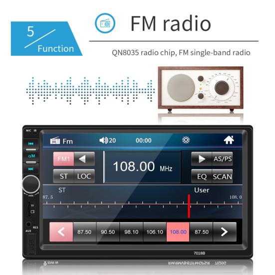 Intelligent Car Radio 7-Inch Display Player Lossless