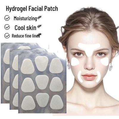 Hydrogel Gesichtsfeuchtigkeits- und Konturierungs-Patches: Nasolabialfalten, Lifting und Stirn.