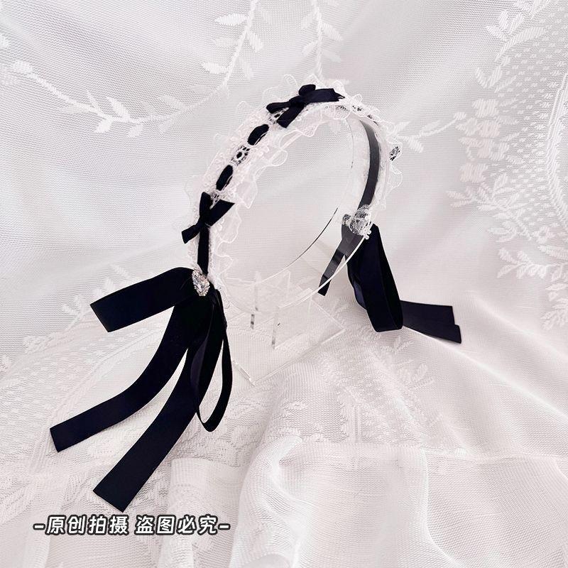 Lolita cosplay y2k accessories headband lace bow hair accessories and headwear Headband hair bands kawaii for hair