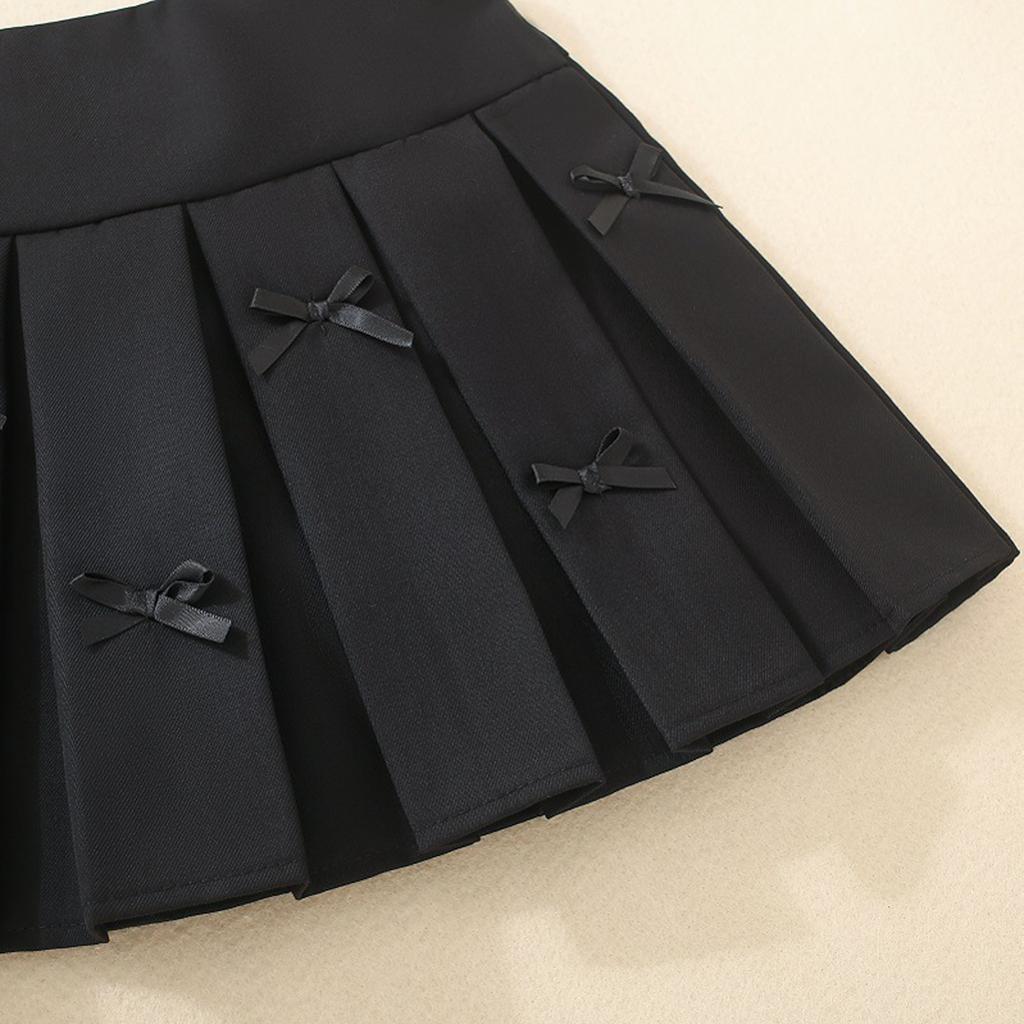 Girls' Pleated Skirt - Solid Color School Uniform Skirt