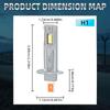 4PCS H1 H7 6500K Combo LED Headlight High Low Beam Bulbs Kit Super Bright Cool White LED headLamp Replacement