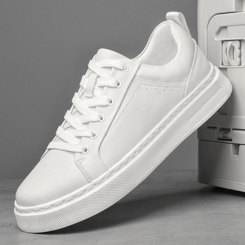 Brand Genuine Leather Mens Shoes Fashion Outdoor Flat Designer Sneakers Casual Leather Walking Shoes Tennis Masculino Board Shoe