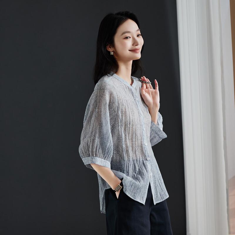 SOFSIL Women s Printed 3/4 Sleeve Blouse L