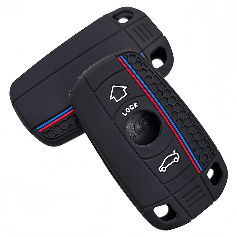 Silicone Remote Car Key Shell 3 Button Case Styling Cover Fob For BMW 1 3 5 6 Series E90 E91 E92 E60 E70 E71 E72 E82 E87 E88 E89