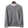 Men's Premium 100% Cashmere Round Neck Sweater - Thick Knit Casual Business Pullover