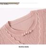 Mom's Summer Ice Silk Lace Knit V-Neck Cardigan - Women's Stylish Age-Reducing Short-Sleeve Top