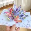 3D Fold Out Butterfly Flower Greeting Card Handmade High Quality Paper  Up Card for Graduation Business Holiday Gifts