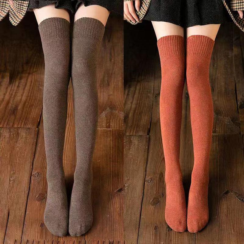 Girls Cotton Long Socks Thigh High 