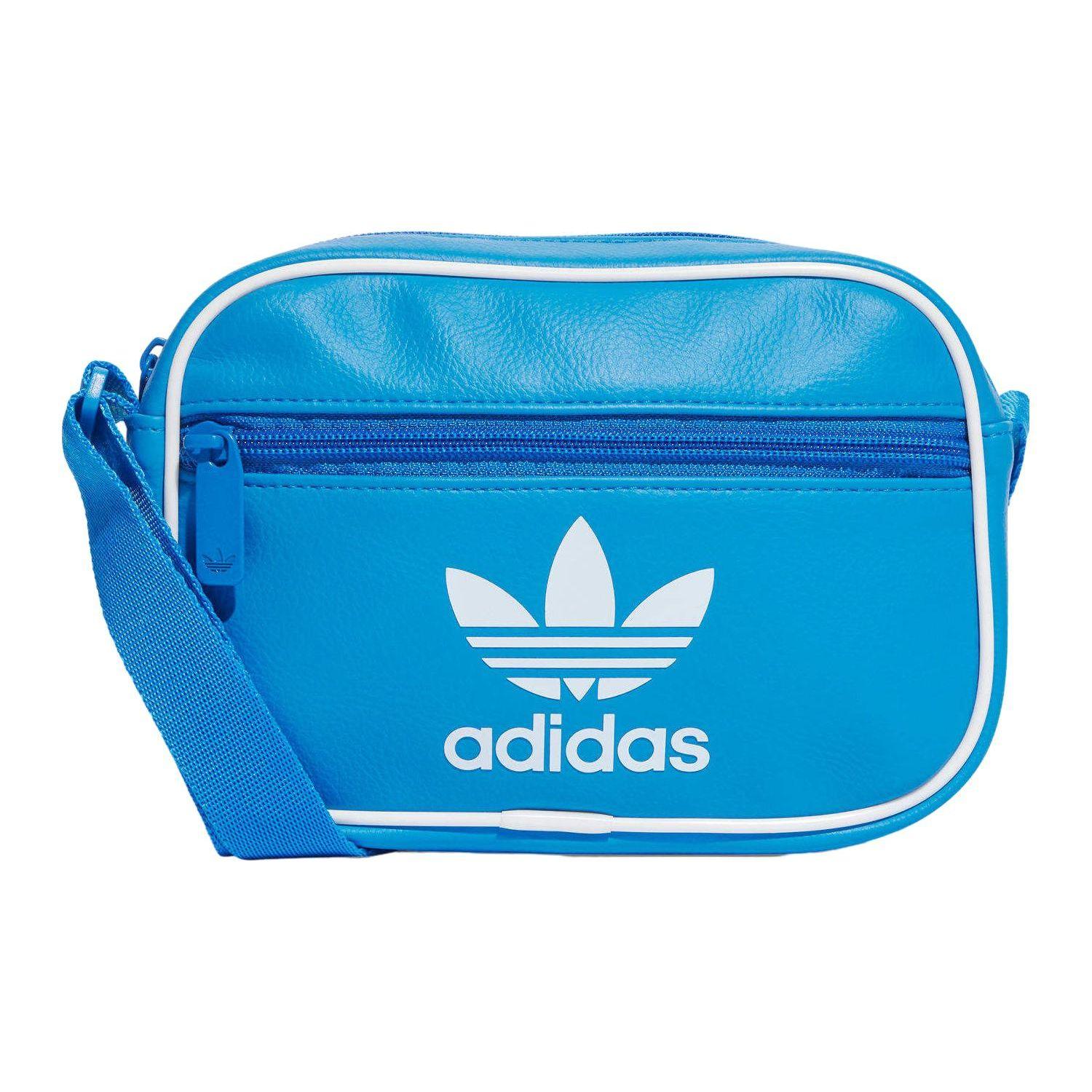 Adidas Originals Trefoil Logo Print Mini Shoulder Crossbody Bag Unisex bags Blue IR5439 Blue,Mini