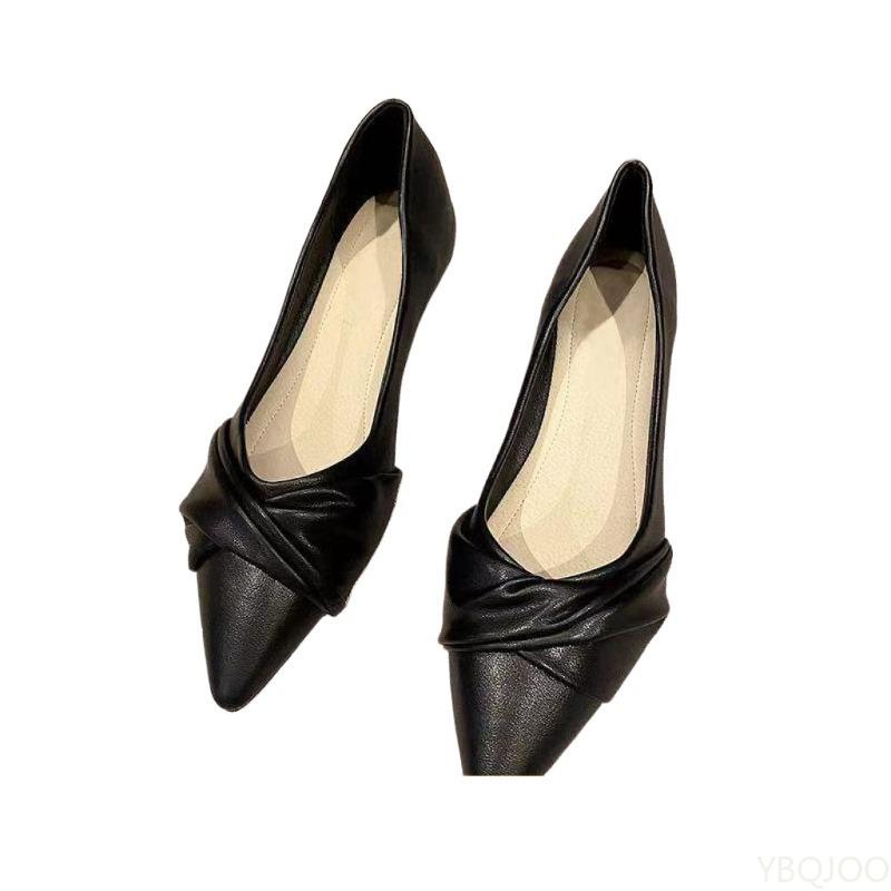 Fashion Solid color gentle soft sole single shoe for women summer style pointed casual fashion simple comfortable versatile flat shoes