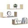 Modern Wall Storage Decorative Shelves Set of 3, Bathroom Wall Shelf, Hallway Decorative Shelf, 58x18x18 Cm