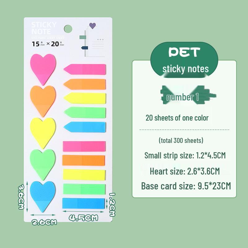 PET Extra Thin Classification Index Marking Stickers - Colored, Translucent, Long Strips for Students