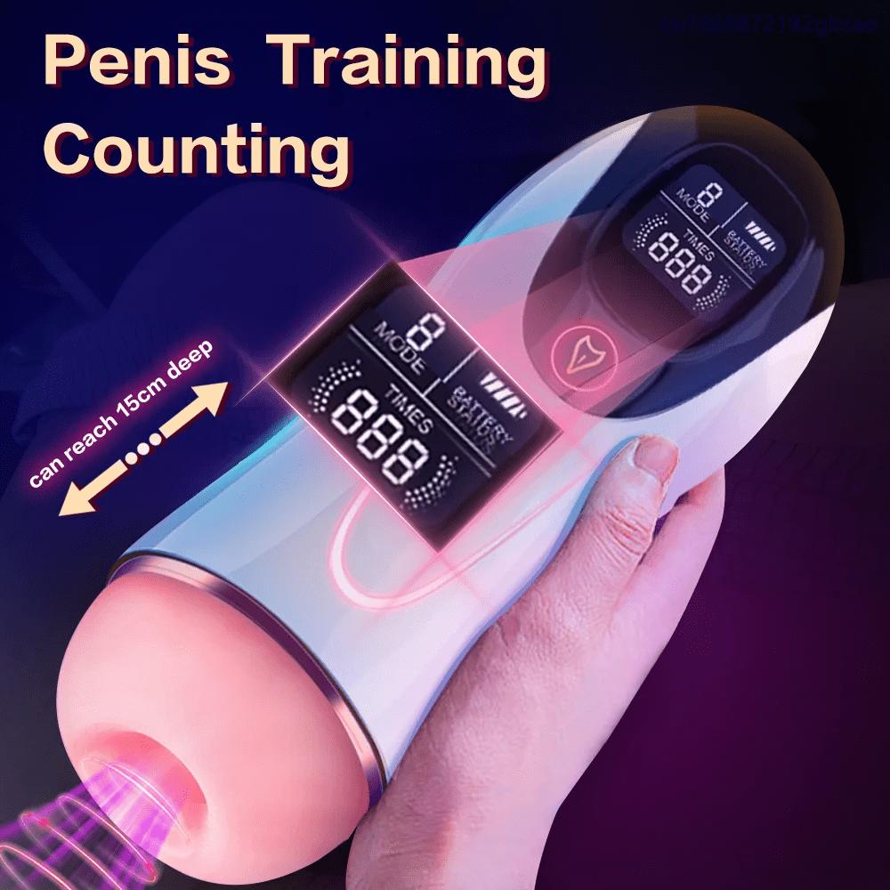 Automatic Masturbator for Men Sucking Vibrator Machine Penis Training Blowjob Vagina Pussy Masturbation Cup Sex Toys for Man