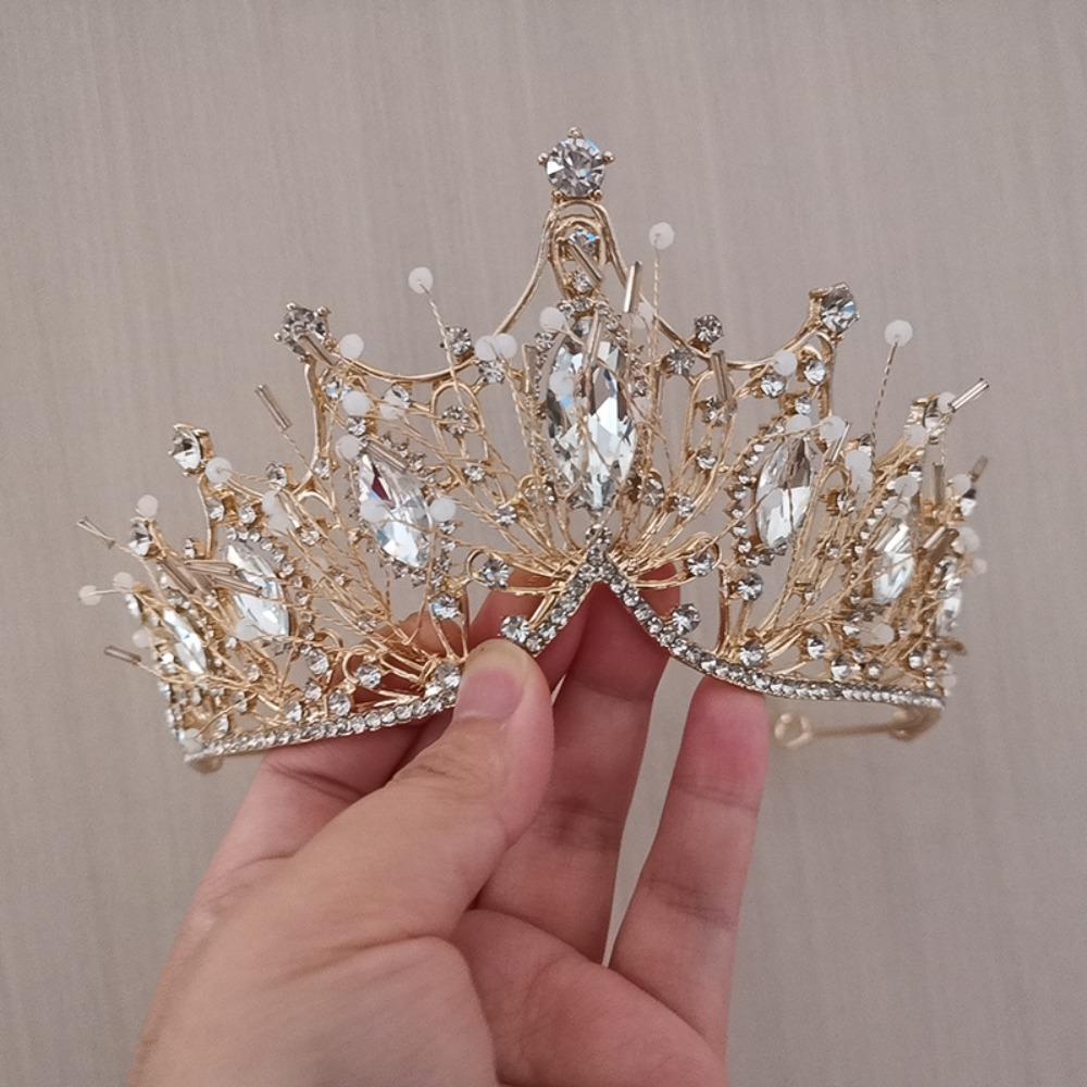 Sparkling Princess Crowns Luxury Design Rhinestone Diadem Bride Wedding Tiaras  Formal Occasions