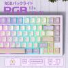 ATTACK SHARK X75 Gaming Mechanical Gasketed Electrophoretic MX Custom Lubricated Crystalline PBT 5000mAh Windows Compatibility Twilight Purple