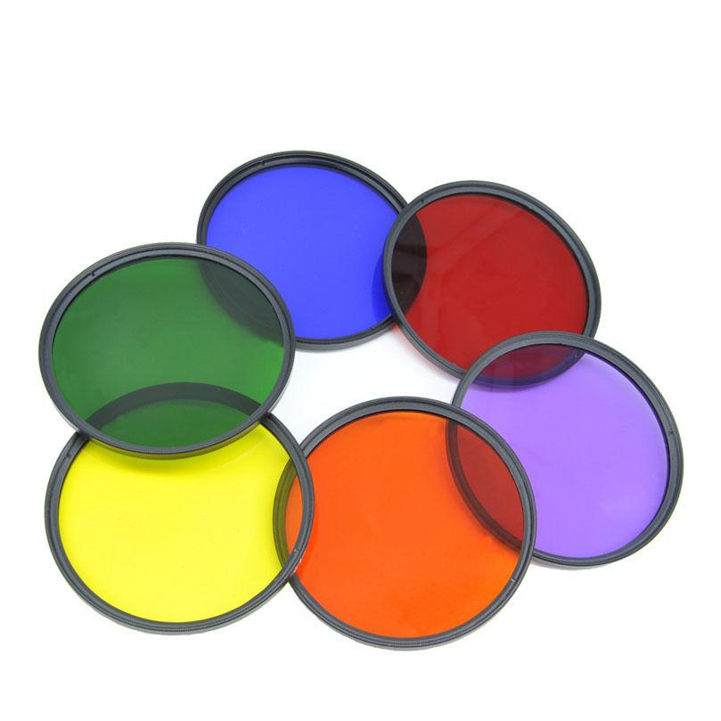 Lens filter Gradient ND Filter Full Color ND2 ND4 ND8 Red Yellow Green Orange Blue Grey Purple For GoPro Canon Nikon Sony 6