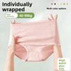 Large Size Women Spring and Autumn High Waist Belly Lift Hip Antibacterial Crotch Waist Breathable Hip Briefs