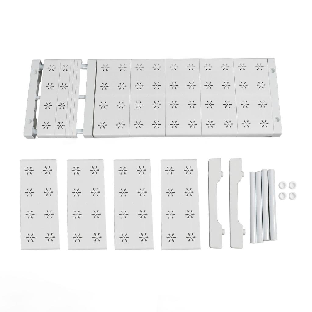 Expandable Closet Shelf Organizer Adjustable Space Saving Wardrobe Sink Tension Shelf 24cm Width