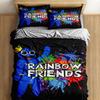 Graffiti Rainbow Friends Cartoon Duvet Cover UK Single Double King US Twin Full Queen Size Bed Linen Set