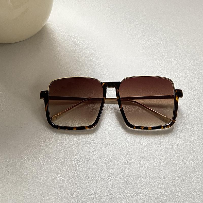 Vintage Half-Frame Sunglasses Hipster Sunglasses Box Ins Sunglasses Men S And Women S Fashion Metal Driving Glasses