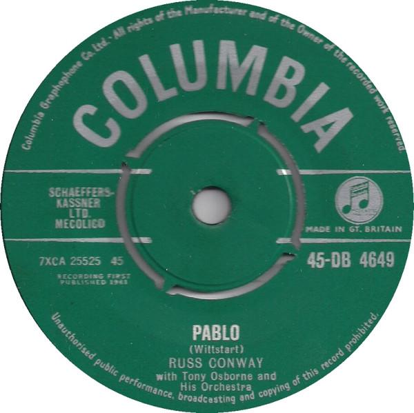 

7inch Record RUSS CONWAY - Pablo 45DB4649 Columbia 1961 UK Pop Used